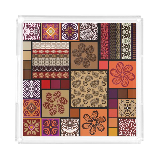Indian arts, mega seamless creative set. acrylic tray (Front)