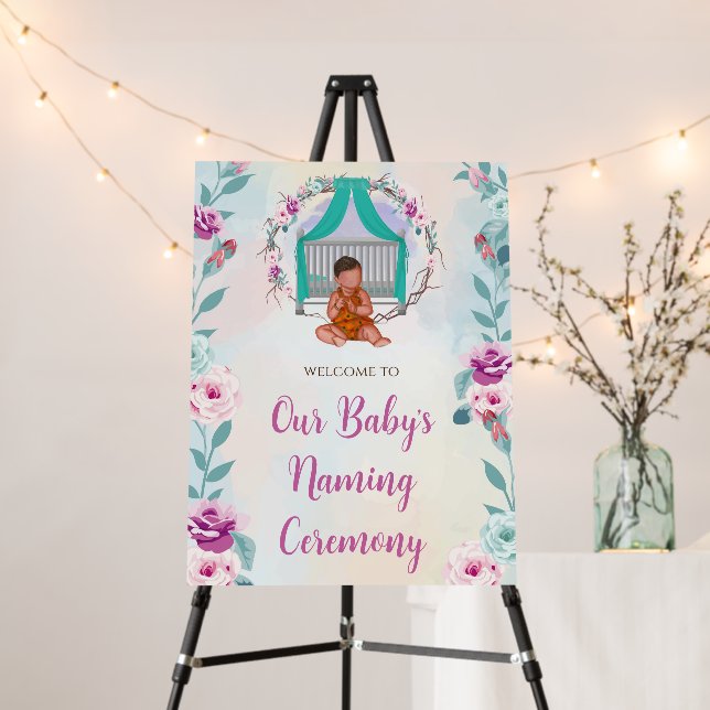 Indian Baby Naming sign Cradle ceremony welcome (In Situ (Stand))