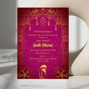 Fashion baby shower invitation card indian style