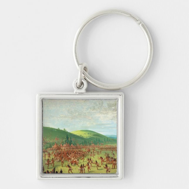 Indian Ball Game Keychain (Front)