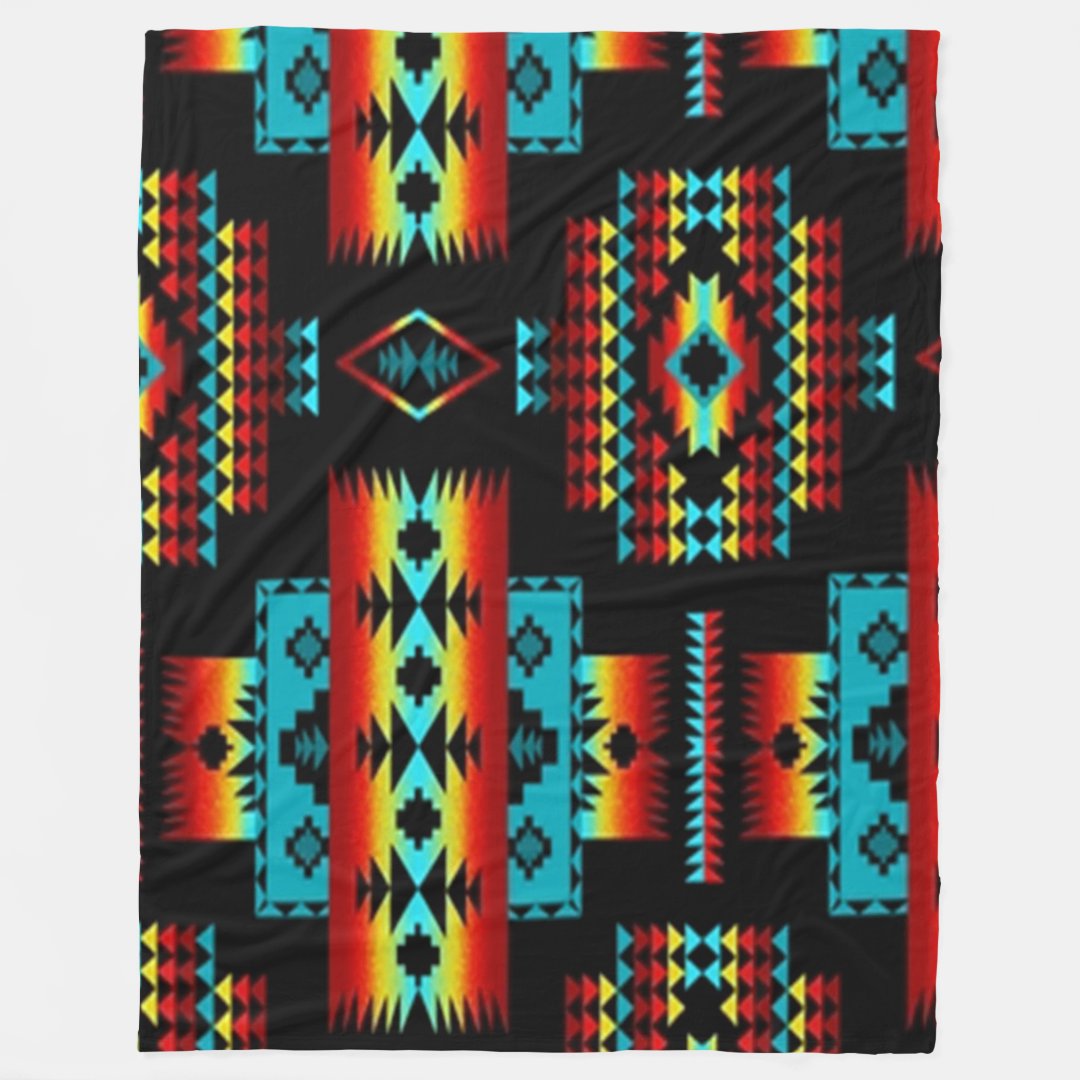 INDIAN BLANKET (Simulated) Fleece Blankets Zazzle