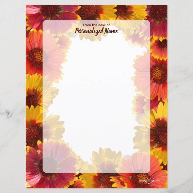 Indian blankets Frame Unlined Paper Sheet (Front)