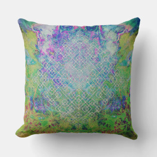 Indian Blessing in Green Turquoise | Throw Pillow