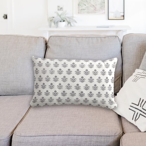 Indian block print  gray motif pillow