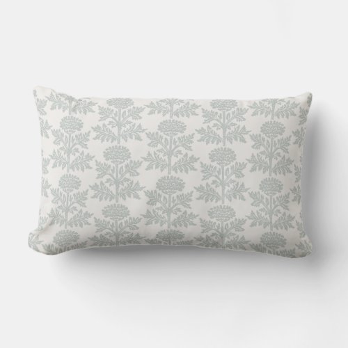 Indian block print inspired floral pillow