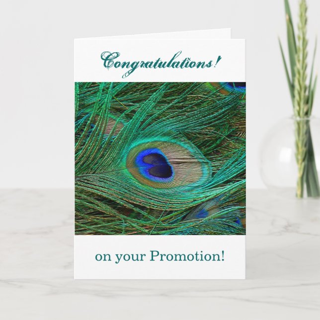 Indian Blue Peacock Feather Card (Front)