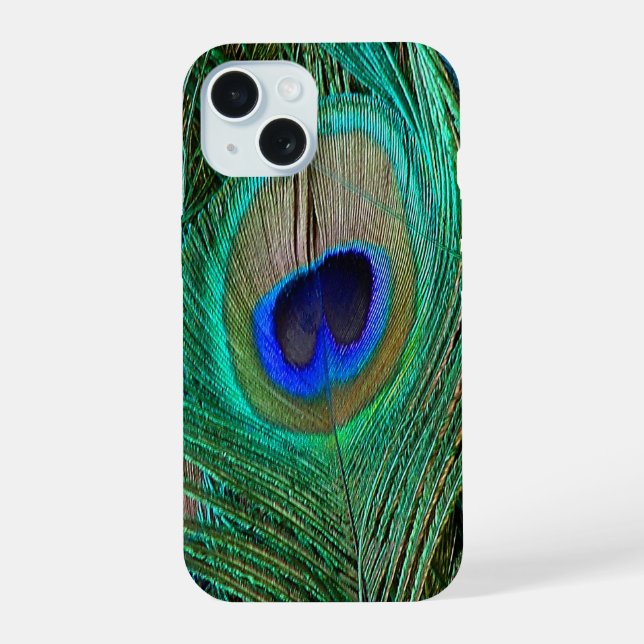 Indian Blue Peacock Feather Iphone Case (Back)