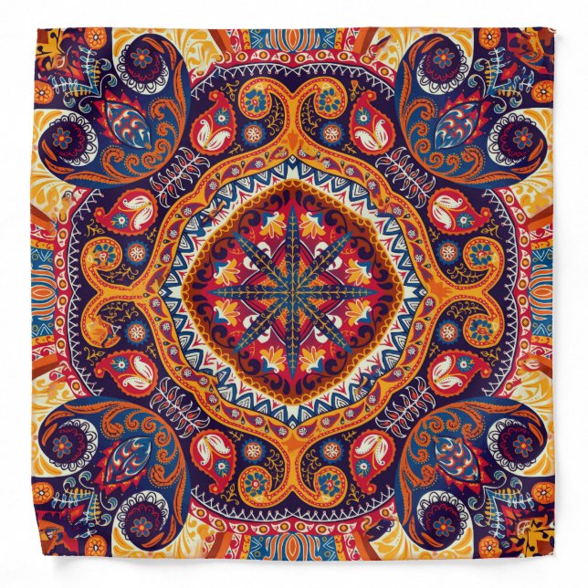 Indian Boho Fashion Style Bandana (Front)