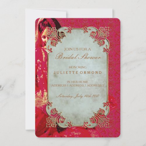 Indian Bride _ Bridal Shower Invitation Card