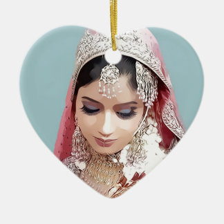 Indian bride ceramic ornament