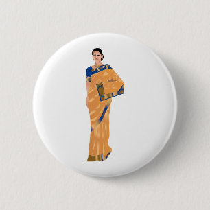 Indian Bride Clipart Button