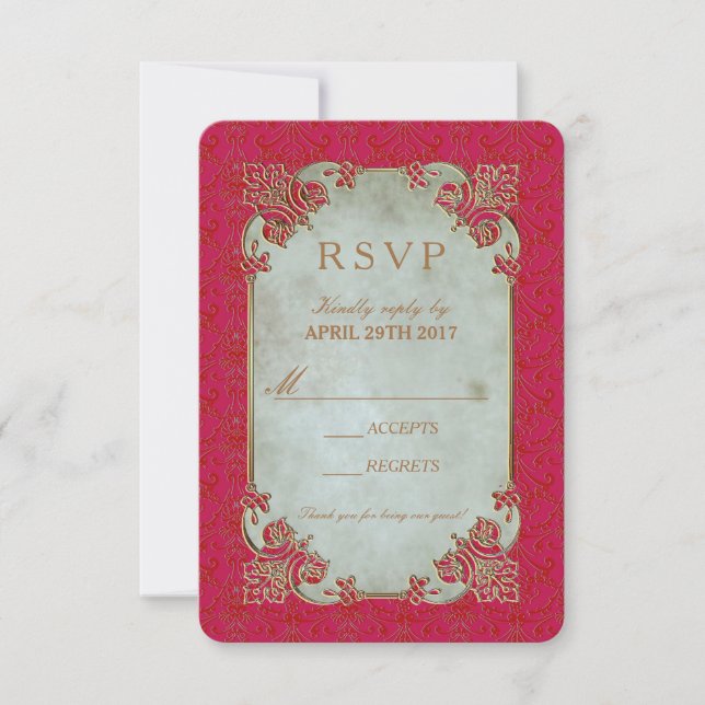 Indian Bride -  RSVP Invitation Card (Front)