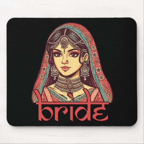 Indian Bride To Be Dulhan Desi Bridal Wedding Bach Mouse Pad
