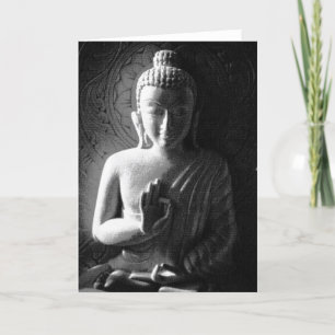Indian Buddha - black and white Card