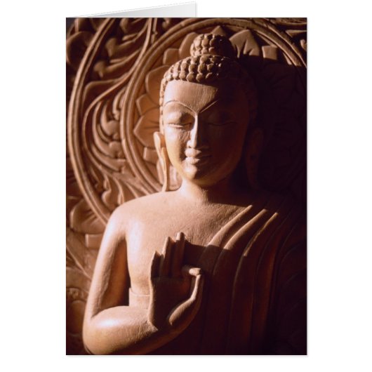 Indian Buddha in Wood Cards (Front)