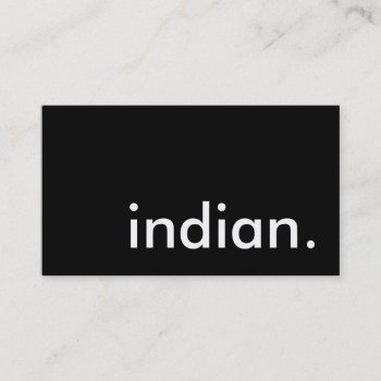 Indian. Business Card by asyrum at Zazzle
