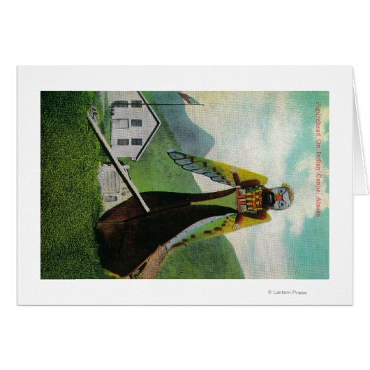 Indian Canoe with Figurehead in AlaskaState Cards (Front Horizontal)
