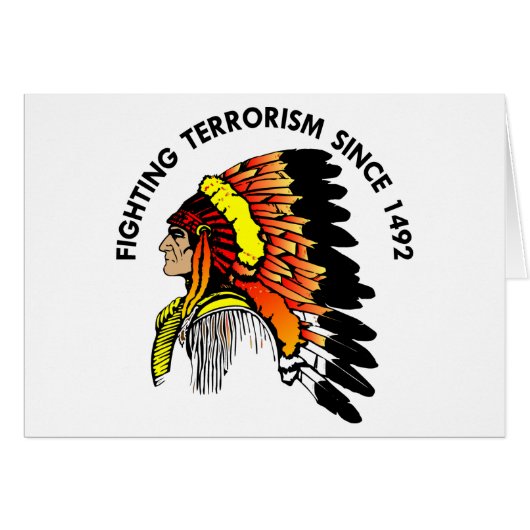 Indian Chief Fighting Terrorism Cards (Front Horizontal)