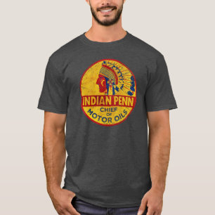 Indian Chief Gasoline Vintage Emblem T-Shirt