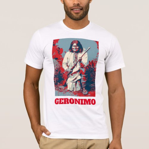 Indian Chief Geronimo Pop Art T_Shirt