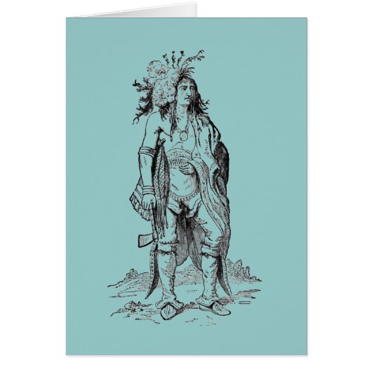 Indian Chief Greeting Card (Front)