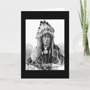 Indian Chief greeting Card