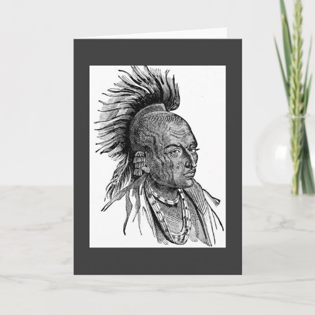 Indian Chief Greeting Card (Front)