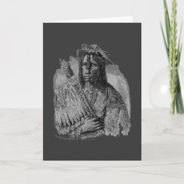 Indian Chief Greeting Card (Front)