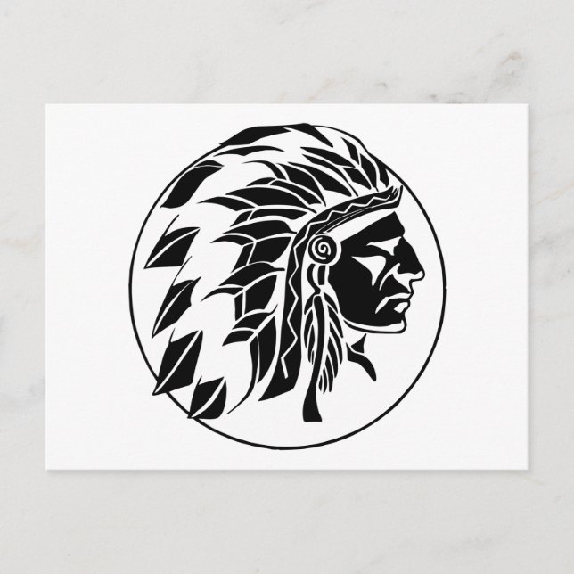 Indian Chief Head Postcard (Front)