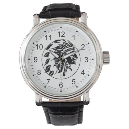 Indian Chief Head Watch