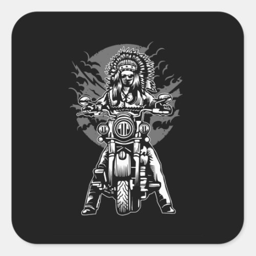 Indian Chief Motorcycle Square Sticker