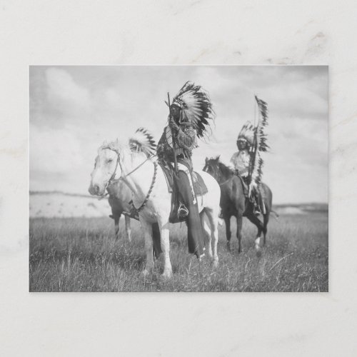 Indian Chief on Horseback 1905 Postcard