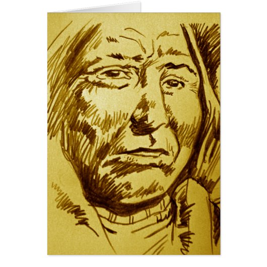 Indian Chief Pencil Sketch Cards (Front)