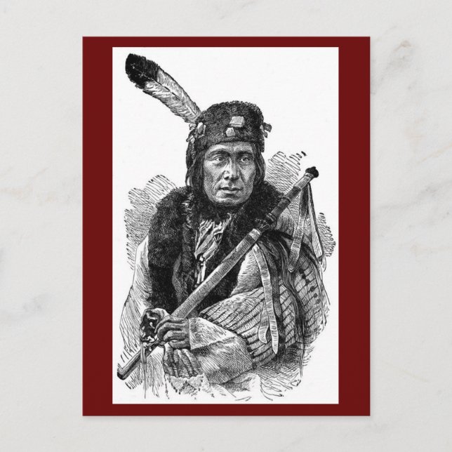 Indian Chief Postcard (Front)