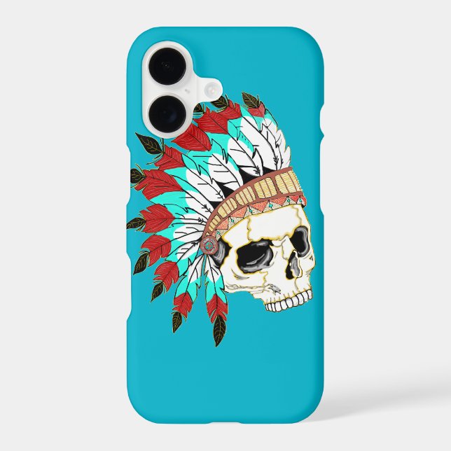 Indian Chief Skull Iphone Case (Back)