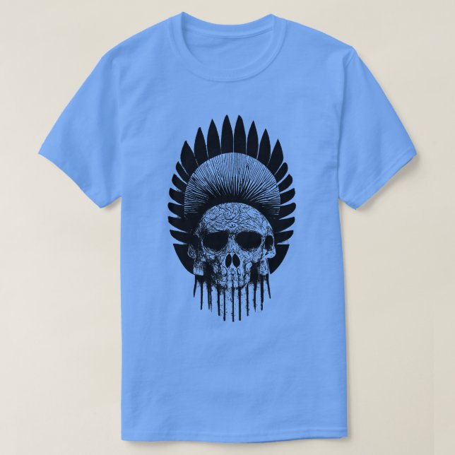 Indian Chief Skull T-Shirt (Design Front)