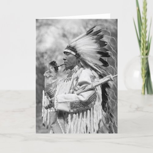 Indian Chief Whirlwind Soldier 1925 Card