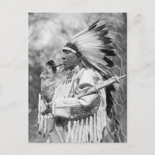 Indian Chief Whirlwind Soldier 1925 Postcard