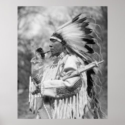 Indian Chief Whirlwind Soldier 1925 Vintage Poster