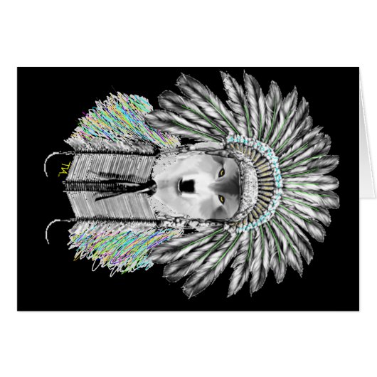 Indian chief wolf cards (Front Horizontal)