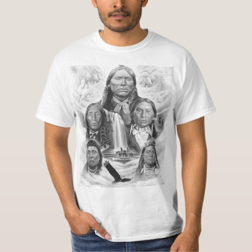 Indian Chiefs Customizable Template Mens White T_Shirt