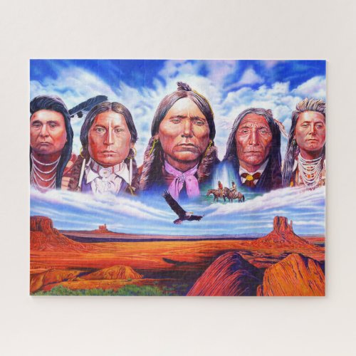 Indian Chiefs Famous Native Americans Horizontal Jigsaw Puzzle