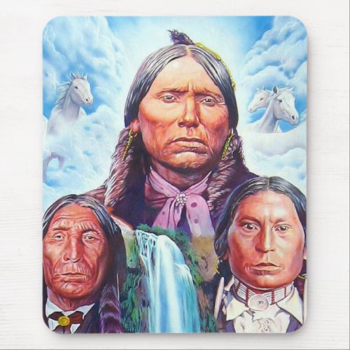 Indian Chiefs Native Americans Custom Template Mouse Pad