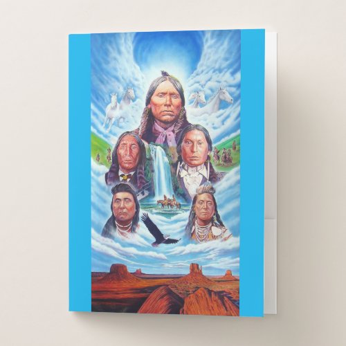 Indian Chiefs Native Americans Customizable Pocket Folder
