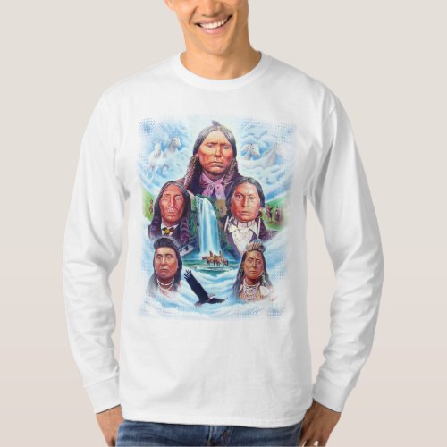 Indian Chiefs Native Americans Mens Long Sleeve T_Shirt