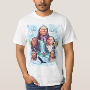 Indian Chiefs Native Americans Mens White Value T-Shirt