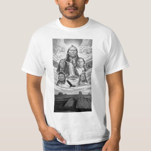 Indian Chiefs Native Americans Template Mens T_Shirt