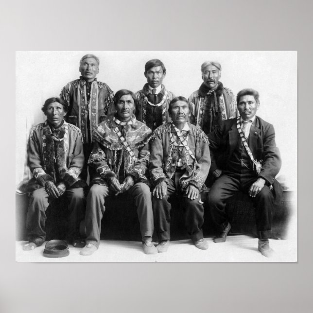 Indian Chiefs of Alaska Photograph Poster (Front)