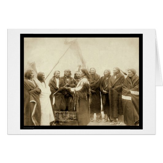 Indian Chiefs with General Miles SD 1891 Cards (Front Horizontal)