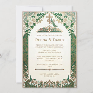 indian christian wedding invitation